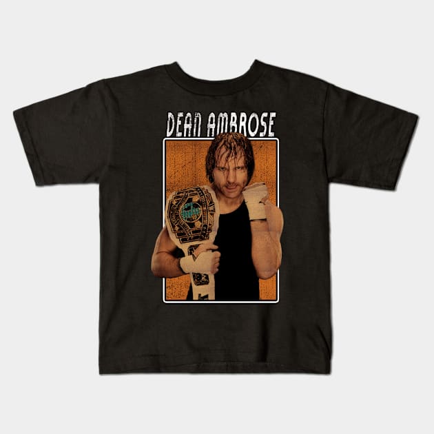 Vintage Wwe Dean Ambrose Kids T-Shirt by The Gandol